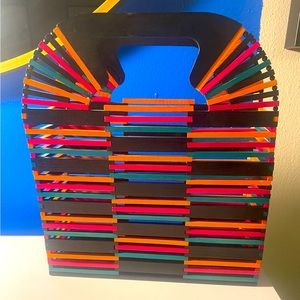 Colorful Wooden handbag